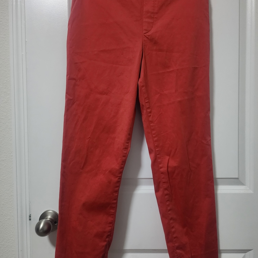 Uniqlo Women's Vibrant Orange Cropped Pants